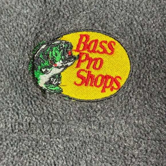 Bass Pro Shops Gray Fleece Full Zip Jacket, XXL, Pockets, Fishing, Logo 2/$50 - Picture 9 of 14